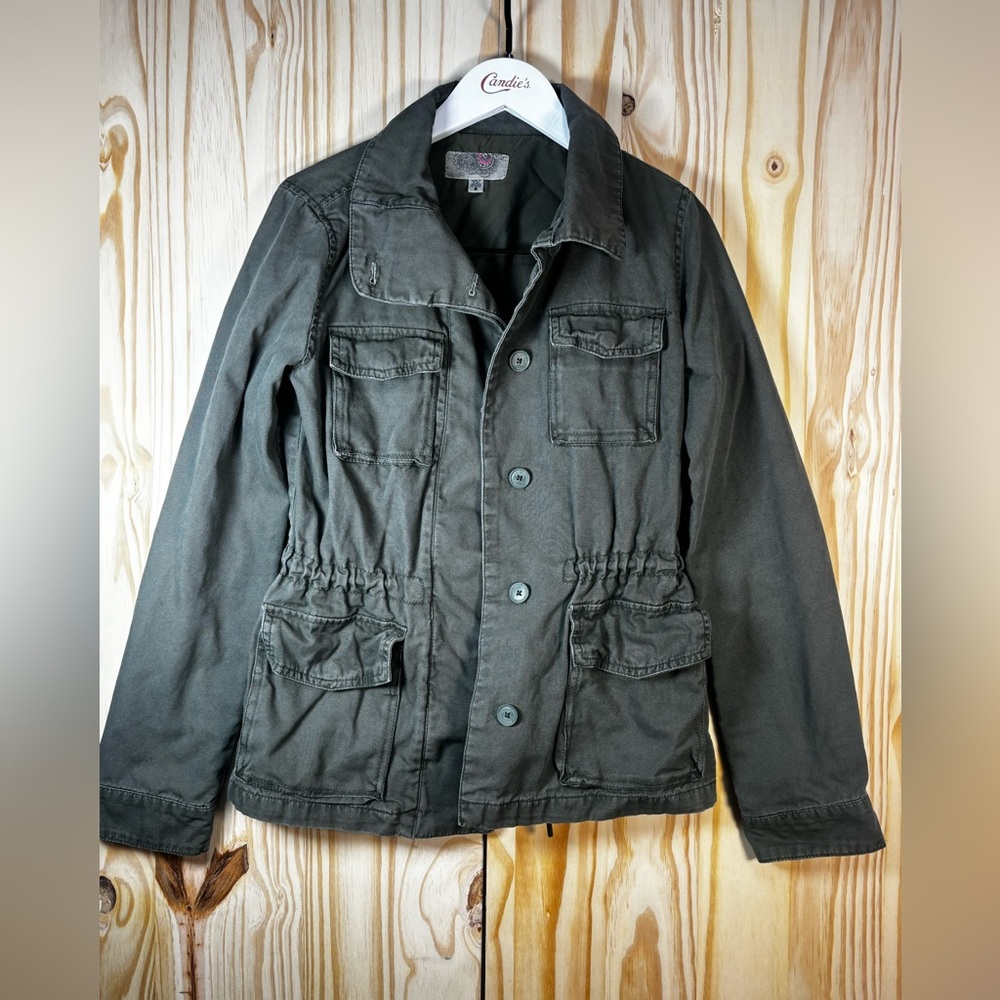 Ecote Olive Utility Jacket with Cinched Waist